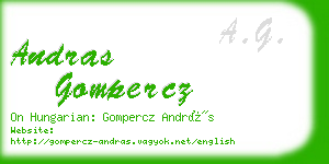 andras gompercz business card